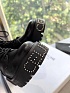 Женские кожаные ботинки с мехом Celine premium - Black