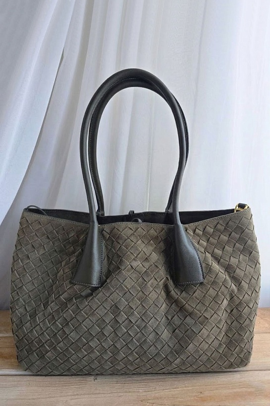 Замшевая сумка Bottega Veneta intrecciato 42x26