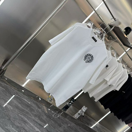 Белая оверсайз футболка Chrome Hearts Premium