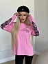 Женский розовый свитшот Chrome Hearts