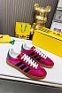 Женские кроссовки Gucci x Adidas Gazelle Collaboration - Pink