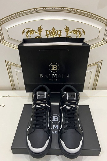 Кожаные кроссовки Balmain Paris High-Top   