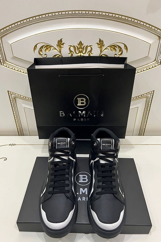 Кожаные кроссовки Balmain Paris High-Top