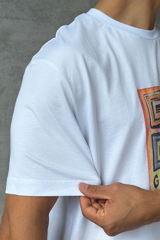 Белая оверсайз футболка Givenchy 4G Sun Print