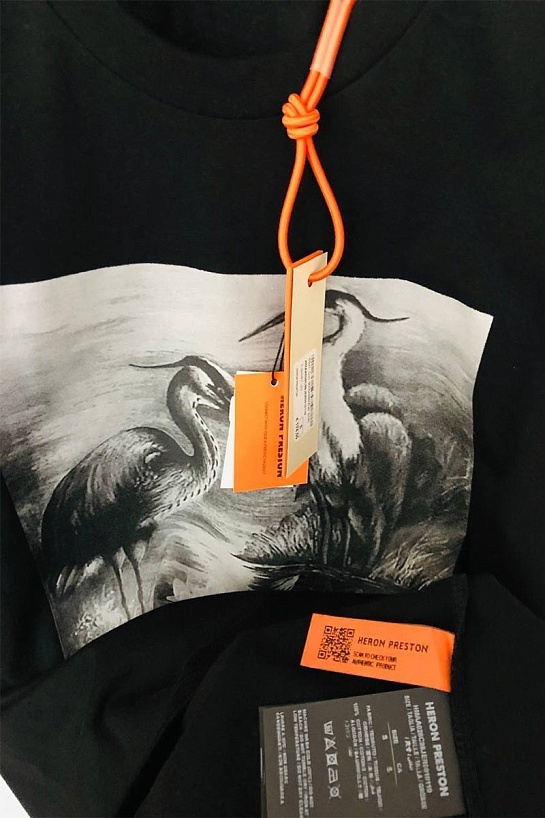 Чёрная оверсайз футболка Heron Preston