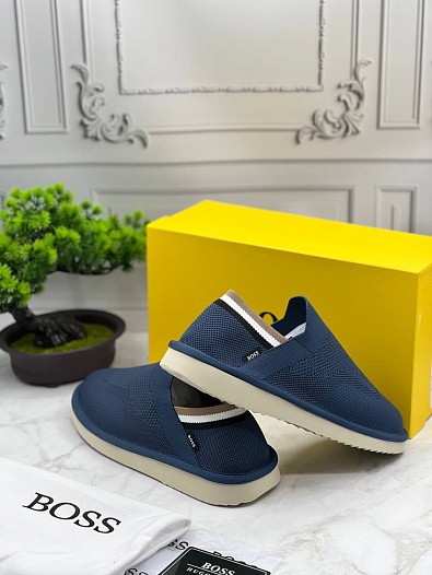 Текстильные слипоны Hugo Boss Homium - Blue   