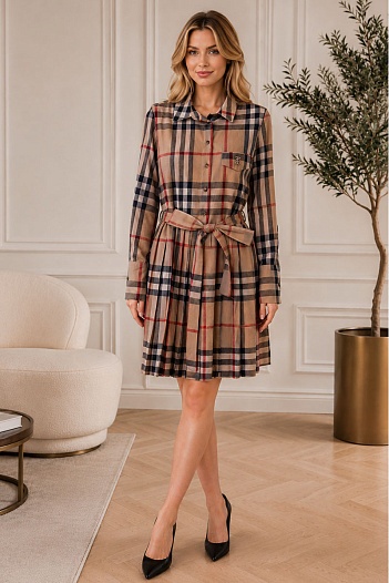 Женское классическое платье-рубашка Burberry TB   