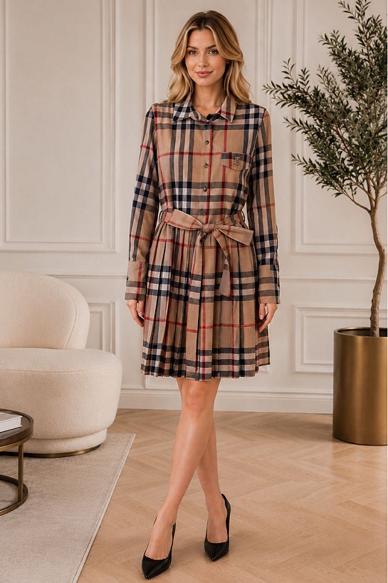 Женское классическое платье-рубашка Burberry TB