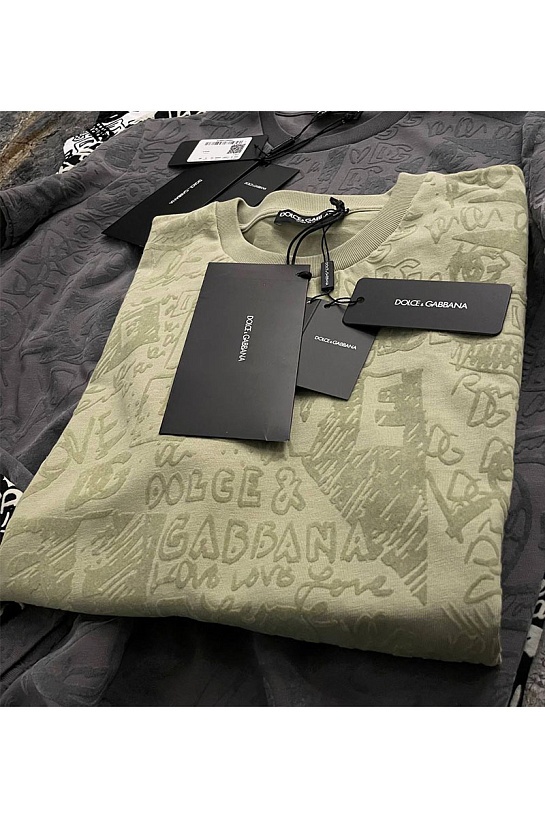Мужская футболка Dolce & Gabbana зелёного цвета
