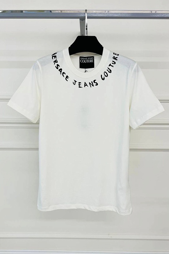 Мужская белая футболка Versace Jeans Couture