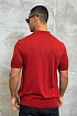 Мужское поло красного цвета Zilli zip neck