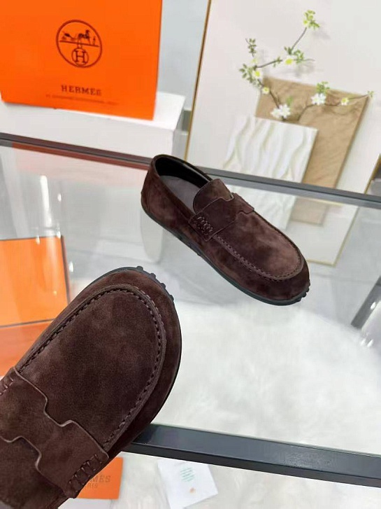 Женские замшевые лоферы Hermes