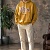 Мужское худи Palm Angels Leopard Teddy Bear - Yellow