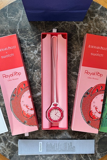 Часы Audemars Piguet × Swatch Royal Pop Otto Rosso premium    