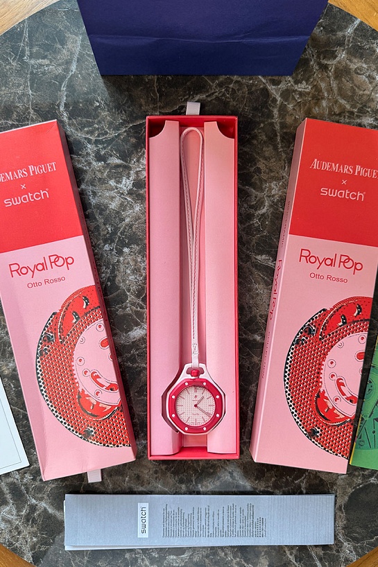 Часы Audemars Piguet × Swatch Royal Pop Otto Rosso premium 