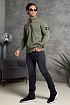 Мужская зелёная кофта с патчем на плече Stone Island Zip Neck