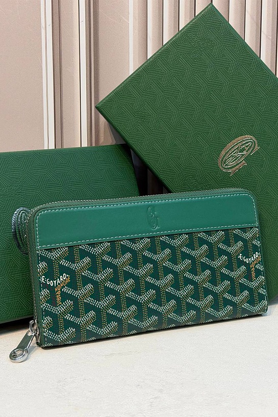 Кожаное портмоне Goyard Matignon GM premium 20x11x2.3 см