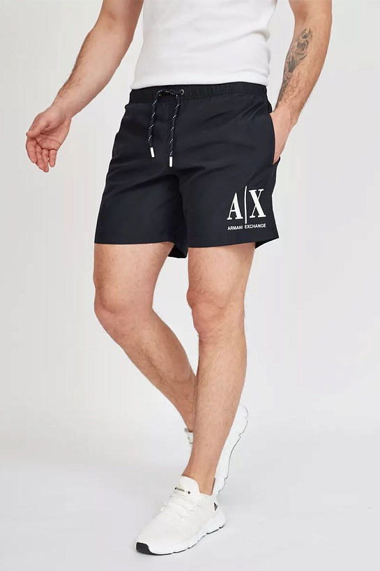 Мужские тёмно-синие шорты Armani Exchange