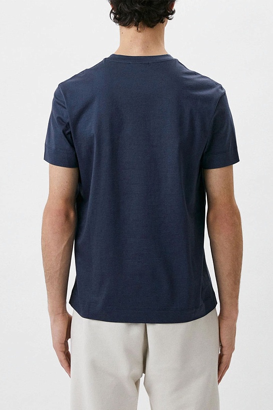 Синяя футболка Emporio Armani Milano logo-print