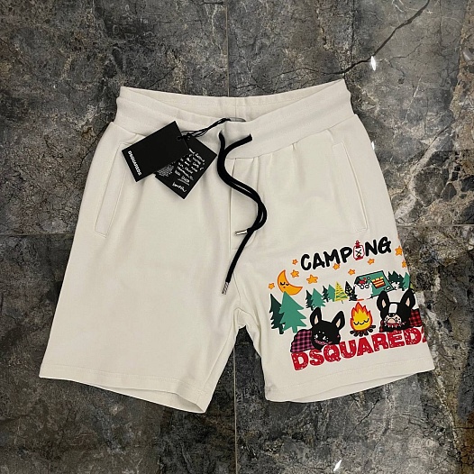 Мужские шорты Dsquared2 "Camping" - White   