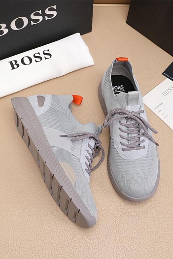 Текстильные кроссовки Hugo Boss Titanium - Grey   