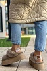 Замшевые женские слиперы с мехом UGG Funkette Platform