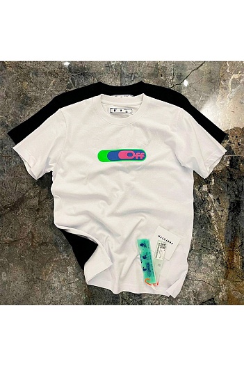 Белая футболка Off-White Weed Hands Off logo-print   