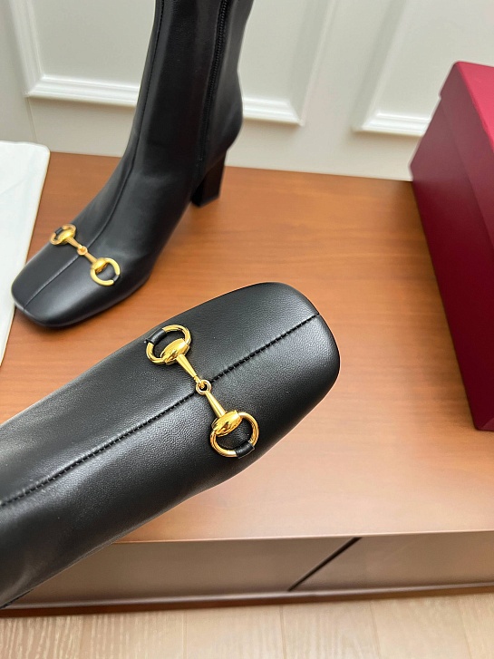 Женские кожаные сапоги Gucci Signora premium