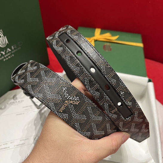 Кожаный ремень Goyard Florida Goyardine premium 