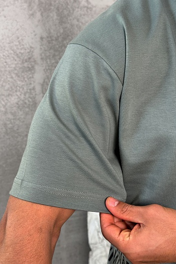 Мужская зелёная футболка Y-3 Yohji Yamamoto   