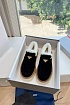 Женские меховые лоферы Prada Suede Premium - Black
