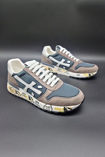 Замшевые кроссовки Premiata Mick - Beige / Grey   