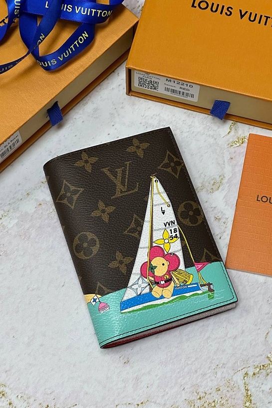 Кожаная обложка для паспорта Louis Vuitton Premium 10x14x2.5 см