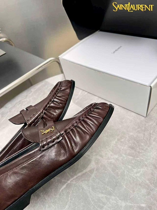 Женские кожаные лоферы Yves Saint Laurent premium