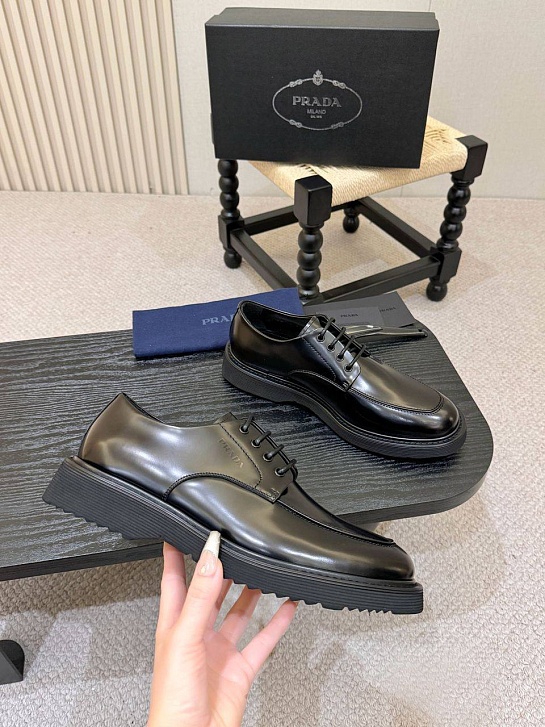 Лакированные ботинки Prada premium - Black