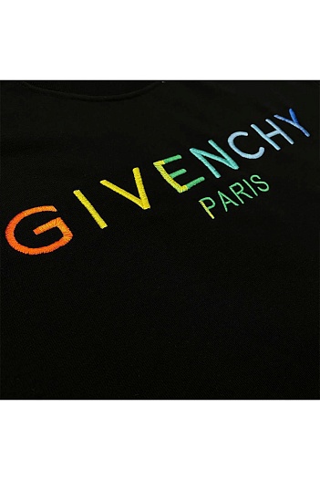 Мужской чёрный свитшот Givenchy Paris logo-embroidered   
