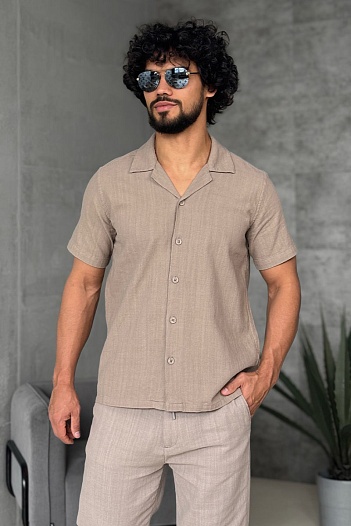 Мужской костюм Loro Piana бежевого цвета   