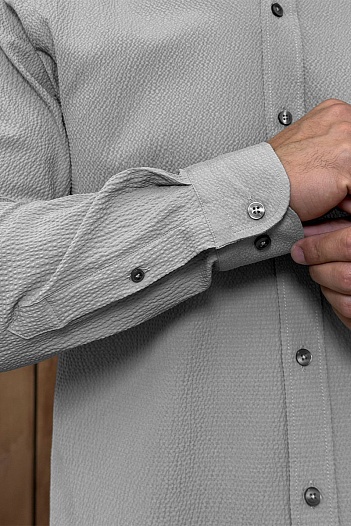 Мужская серая рубашка Etro Pegasus logo   