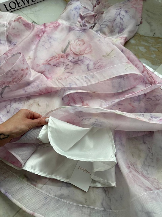 Женское платье Zimmermann розового цвета