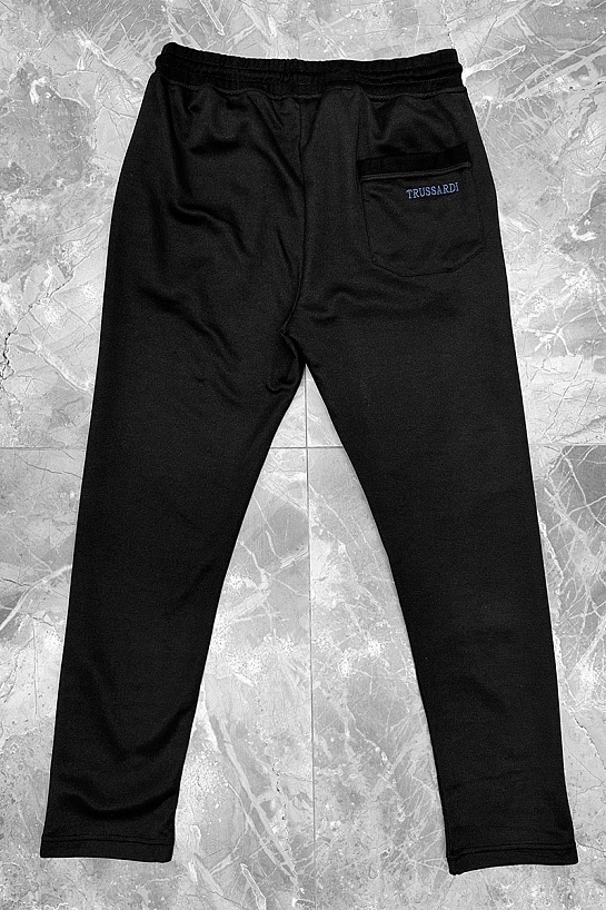 Мужские штаны Trussardi embroidered logo - Black