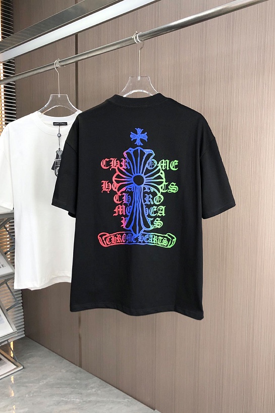 Чёрная оверсайз футболка Chrome Hearts Premium