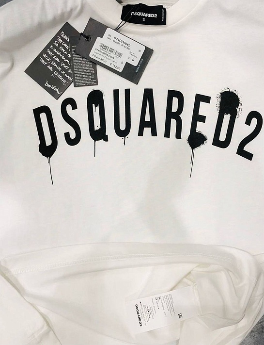 Чёрная оверсайз футболка Dsquared2