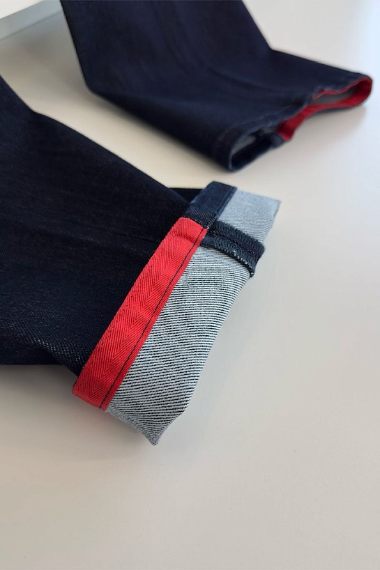 Мужские джинсы Kiton синего цвета
