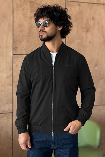Мужской бомбер Zegna чёрного цвета   