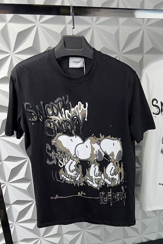 Чёрная мужская футболка Iceberg Snoopy