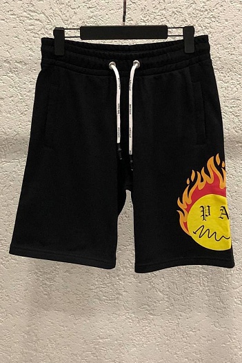 Оверсайз шорты Palm Angels "Burning Head" - Black   