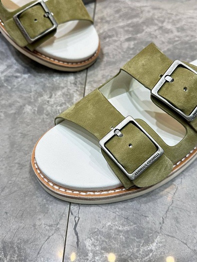 Замшевые шлёпанцы Brunello Cucinelli Urban   
