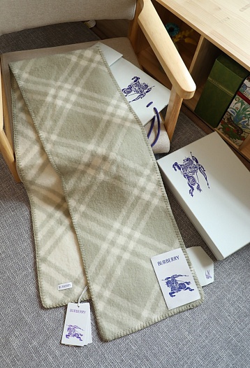 Шарф Burberry Check premium 182x30 см - Beige   