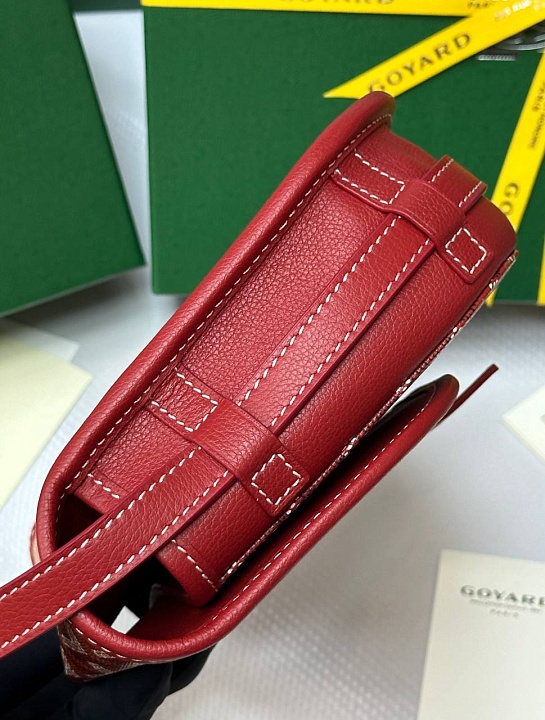 Кожаная сумка Goyard Belvedere Messenger PM premium 22x17x6 см