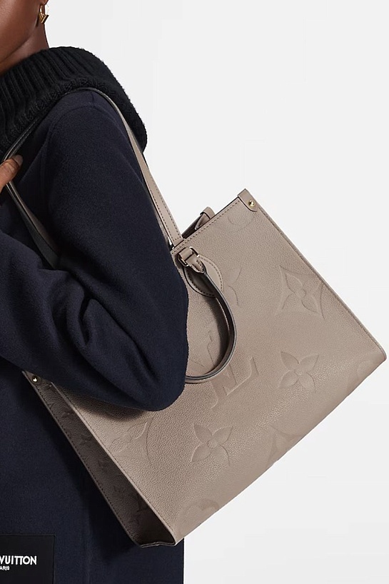 Женская сумка Louis Vuitton Onthego MM Premium 35x27x14 см - Brown